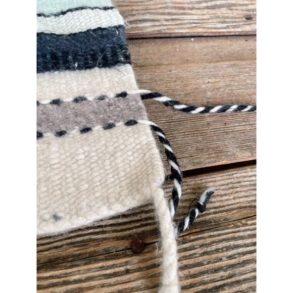 Vintage 1960s Alpaca Wool Saddle Blanket Rug Southwestern - Picture 8 of 14